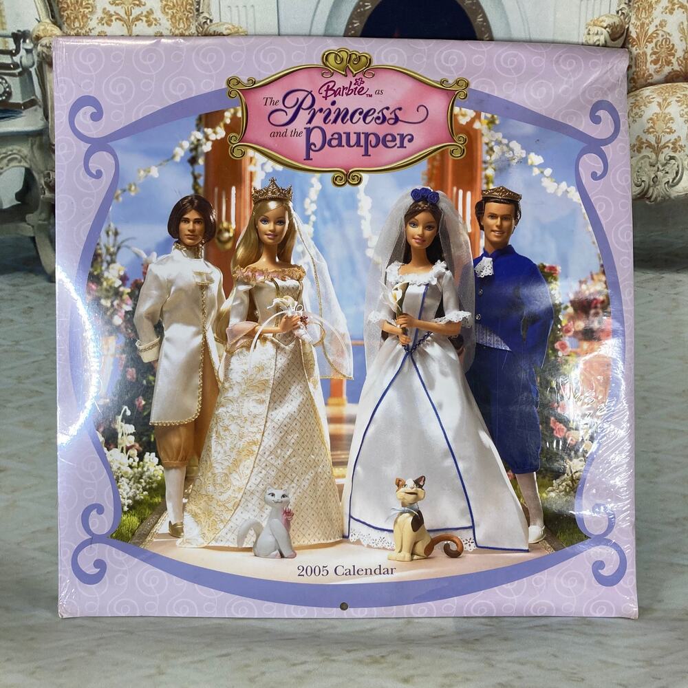Y2K Bay Street Publishing Barbie Princess & the Pauper 2005 Calendar NEW READ